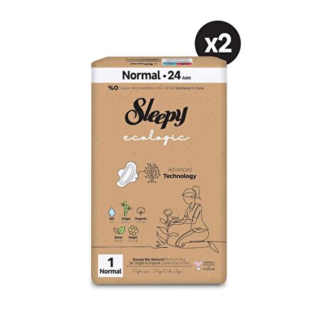 Sleepy Ecologic Premium Plus Normal Hijyenik Ped 48 Adet