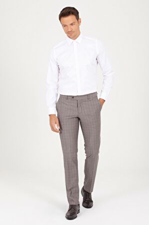 Slim Fit Desenli 100% Pamuk Uzun Kol Spor Gömlek