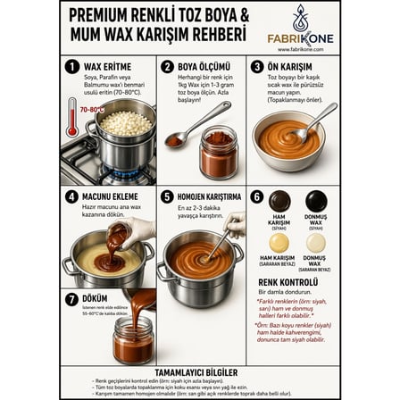 Premium Mum Yapım Hobi Seti - Parafin Wax 1 kg - Tekli Toz Mum Boyası - Kırmızı BKFABPW1KG1K