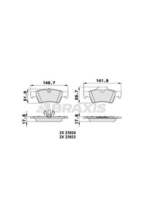 Fren Balatası Arka W463 04> W164 05>11 W251 05>12