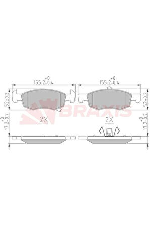 Fren Balatası On Corsa E 14> Adam 13> 13> 14 Jant