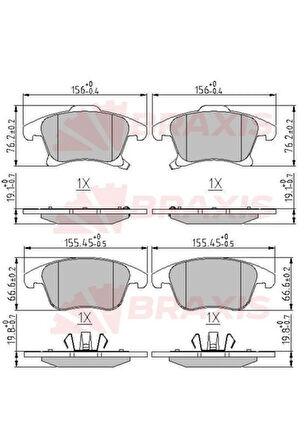 Ön Fren Balatası Galaxy S Max 15 /> Mondeo Iv 14 /> 16 Jant 1,5 2,0 Eco Boost / 2,0tdcı
