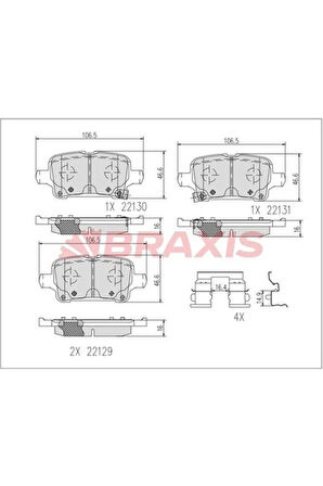 Fren Balatası Arka Astra K 15>