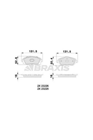 Ön Fren Balatası Combo C Corsa C 1.3 1.7 Cdtı 01=> Merıva 03=> Tıgra 04=>
