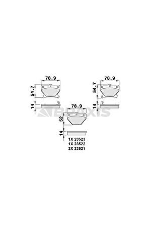 Arka Fren Balatası Toyota Corolla 1.4 1.6 2002-2007 Yarıs 1999-2006 Verso 2001-2004