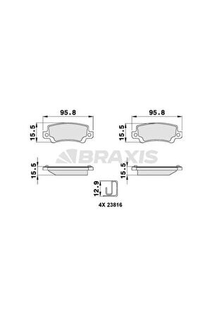 Arka Fren Balatası Toyota Corolla 1.4 1.6 Vvtı Benzınlı 2003-2007
