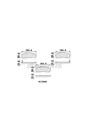 ON FREN BALATASI KIA BONGO K2500 K2700 2004- K2900 2008- PREGIO 00-05 CARNIVAL 01-05