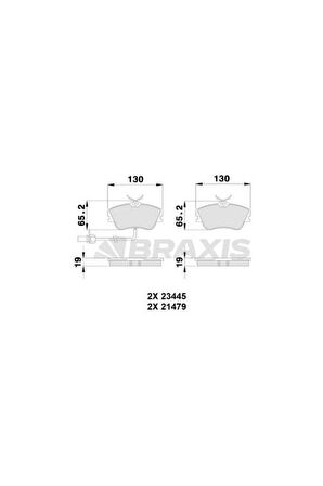 Ön Fren Balatası (15) Transporter T4 90>03 (Kablolu)