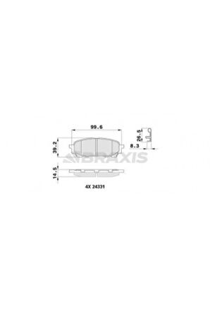 Subaru Arka Fren Balatası Subaru İmpreza 00-07 Forester Sg 03-08 - Ab0483