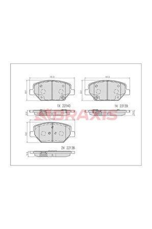 Ön Fren Balatası 17 İnc Opel insignia B 17>