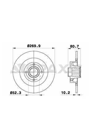 Fren Diski Arka Sensor Halkası Ile Megane Iı Sw 1.4 / 1.5Dcı / 1.6 / 1.9Dcı / 2.0 / 2.0Dcı 09