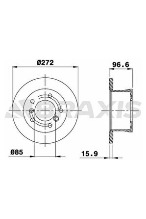 Fren Diski Arka Sprınter 96> LT28 LT46 LT35 96> G-Class W461 09> W463 11>