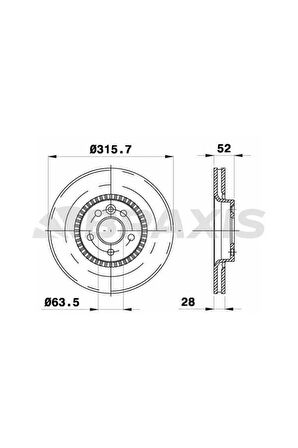 Fren Diski Ön Havalı S60 Iı T3 / T4 / T5 / 2.0 T / T6 / D2 / D3 / D4 / D5 04 / 10 V60 T3 / T4