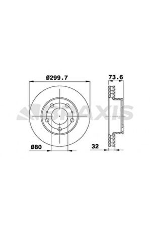 Fiat On Fren Disk Aynası Jumper III Boxer III Ducato III 20q (cap:300 Kalınlık:32) 06> Karsan Jes