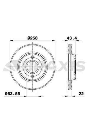 Fren Diski Ön Focus I 98>04 Fıesta V 00>08 Fusıon 02>12 Ford Ka 1.6 03>08 Mazda Iı 1.2 / 1.4 / 1.6