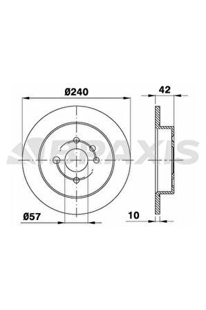 Fren Diski Arka (5 Bıjon) Astra H Merıva B Corsa C Astra G 2.0dı 2.0 16V 1.8 16V 02 / 98>2.0d
