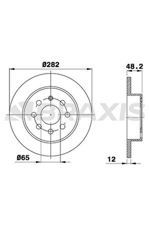 Fren Diski Arka Caddy Iıı 1,4 1,6 1,9tdı 03 / 04>touran 1,6 1,6fsı 1,9tdı 2,0tdı 2,0fsı 02 / 03>