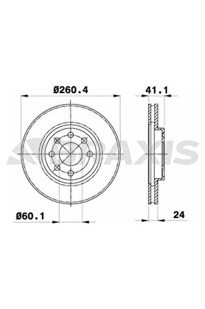 Fren Diski Ön (4 Bıjon) Corsa C Combo C Tıgra B Merıva A