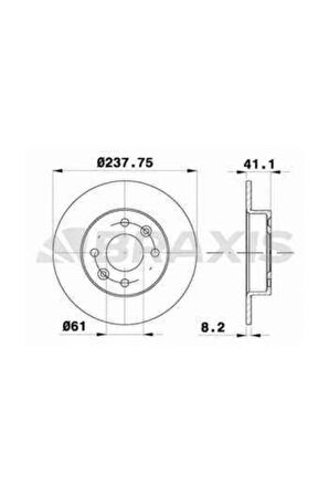 Renault On Fren Aynası (diski) Twingo R5 Expres 1,0 / 1,1 / 1,2 - Ae0067