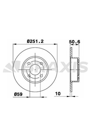 Fren Diski Arka Bravo Iı Lınea 1.4t Jet 1.6d 2.0d 06> Stılo Croma 1.6 / 1.9d (251.5MM)