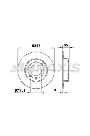 Arka Fren Dısk Aynası Partner Iı Berlıngo Iı Tu5jp4 (1.6 16V) Dv6 (1.6HDI) P1007 P307 C2 C3 C4 Sara