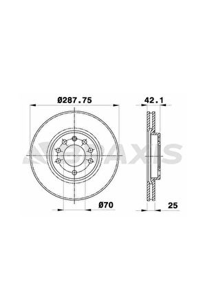 ON FREN DISK AYNASI (5 BIJON) VECTRA B SPEEDSTAR