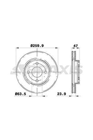 Ford On Fren Disk Aynası Mondeo II / III 92>00 Scorpıo 94>98 Cougar 98>001,6 16v / 1,8 / 2,0i 16v