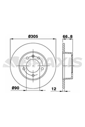 Arka Fren Disk Aynası Master Iı Movano 2.2 / 2.5dcı / 2.8 -ae0174 uyumlu