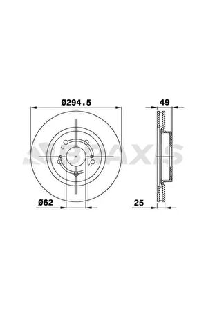 ON FREN DISKI HAVALI SUZUKI GRAND VITARA 1.6 2.0 1.9 DDIS 05-12 (294X5)