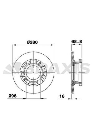 Fren Diski Arka Transıt V347 2.2tdcı 06>14 Onden Ceker