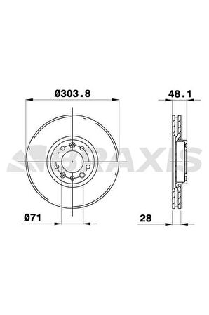 Fren Diski Ön Havalı C4 P508 1.6VTI / 1.6thp / 1.6hdı / 2.0hdı / 2.2hdı 10> 304MM P308 Iı 1.2V