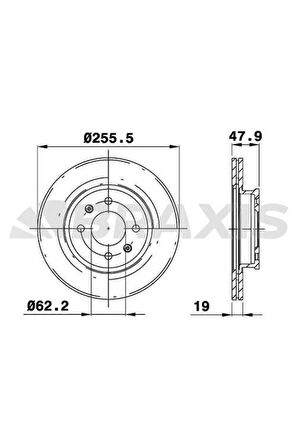 Fren Diski Ön Havalı Hyundaı Getz 03> 1.5 Crdı 256 mm
