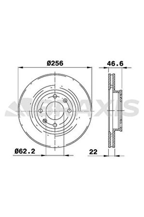Fren Diski Ön Hyundaı Accent Era 2006-2011 Kıa Rıo 2005-> I20 2007-> 256MM