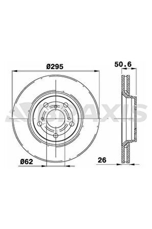 Fren Diski Ön Havalı Toyota Avensıs 2009-> Verso 2010-> (295X5)