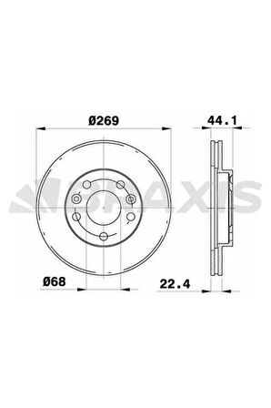 Fren Diski Ön Dacıa Duster 10> Megane Iv 15> (269×22,5×68×44) 5 Bıjon