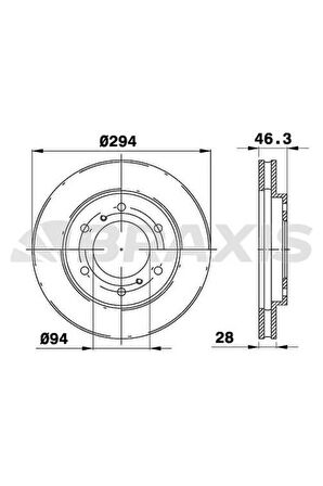 Fren Diski Ön Havalı Mıtsubıshı L200 2.5 D 4x4 06-12 Pajero 10-13 3.2 (294X6)