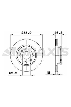 Fren Diski Ön Havalı Hyundaı I20 2012-> (256X4)