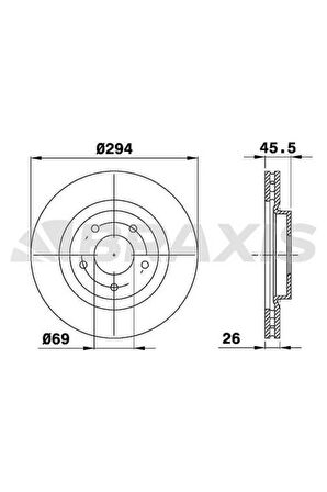 On Fren Diski Jeep Compass Patrıot Chrysler Sebrıng Dodge CALIBER-4008-C4 Aırcross