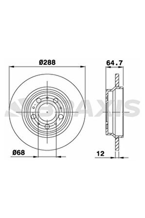 Fren Diski Arka S80 2.8t6.2.9.2.0.2.0t.2.4 05.98 S60 2.4.2.4t.2.4d5.2.0t.2.4t Awd 11.00 Xc 7