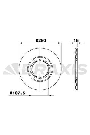 Fren Diski Arka Transıt V347 2.2tdcı / 2.4tdcı / 3.2tdcı 06>14 A.ceker+Abslı