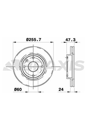 On Fren Diski Havalı 4 Bıjon 256MM Lacettı 05>
