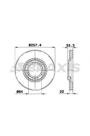 Mitsubıshı Ticarı On Fren Disk Aynası Havalı L300 Minibus 1990-2008 (258x5) - Ae0702