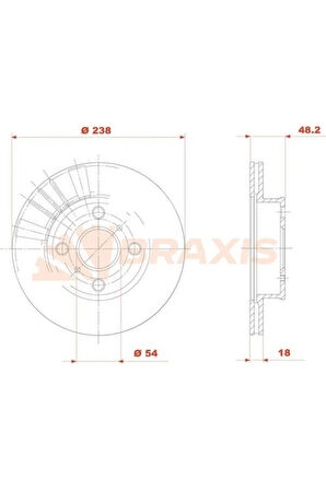 Fren Diski Ön Havalı Toyota Corolla 1988-1992 AE92 Kasa (238X4)