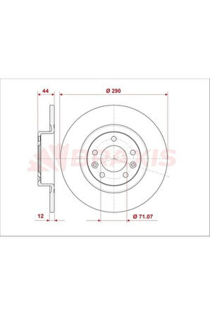 Fren Diski Arka 508 10> Duz 289.7MM