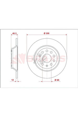 Fren Dıski Arka Golf Vıi 13 Passat Süperb Q3 15 Tiguan 16 Touran 15 Arteon 17