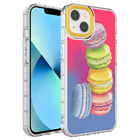 Teleplus Apple iPhone 13 Kılıf Kamera Korumalı Renkli Sert Korn Silikon