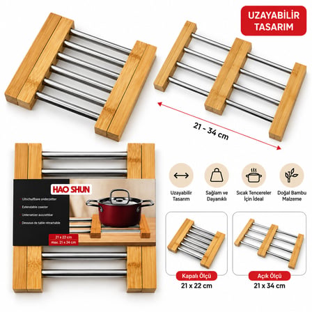 AYARLANABİLİR METAL NİHALE BAMBU AYAK 21X22---21X34CM (5671) gotlthmngoxx
