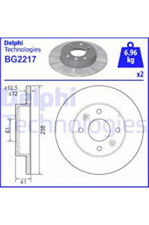 Fren Dıskı On 4D-238MM R9 R11 R19 Expres 1982->