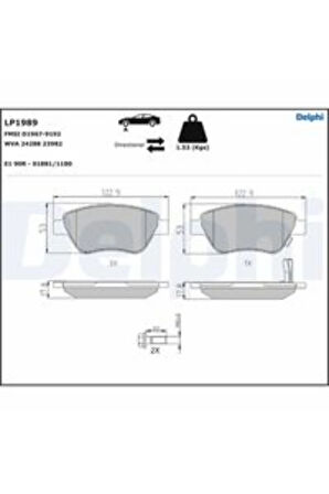 FREN BALATASI ON (122MM) CORSA D 1.0.1.2.1.3 CDTI 06-