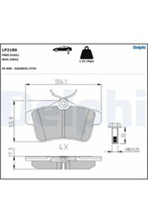 FREN BALATASI ARKA (103MM) 308 3008 5008 09-